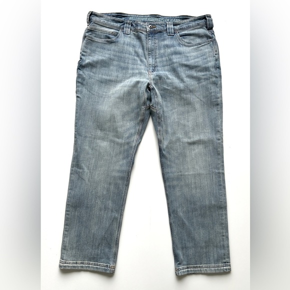 Duluth Trading Co Other - Duluth Washed Light Ballroom Double Flex Standard Fit Blue Jeans Men’s 40x30